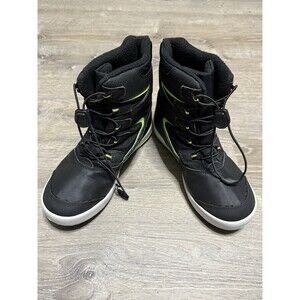 Merrell Snow Boot Sneakers Women’s 5 Black Neon Green Insulated Winter Hiking
